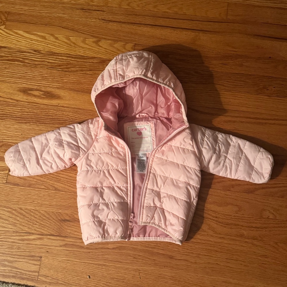 Carters Puffer Jacket - light pink